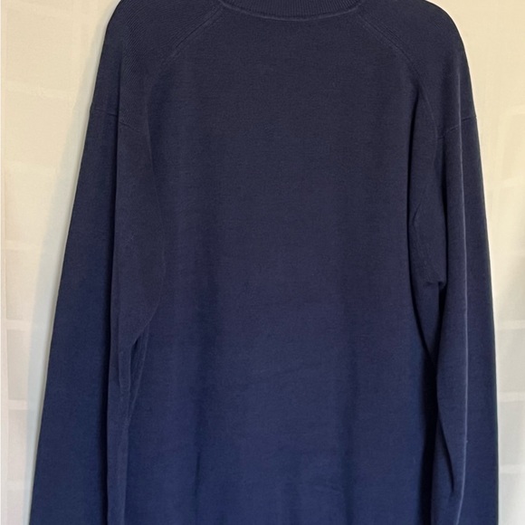 Tommy Bahama Sweater Silk Cotton Blend 1/4 Zip Mens SZ XL Dark Blue - Picture 4 of 4